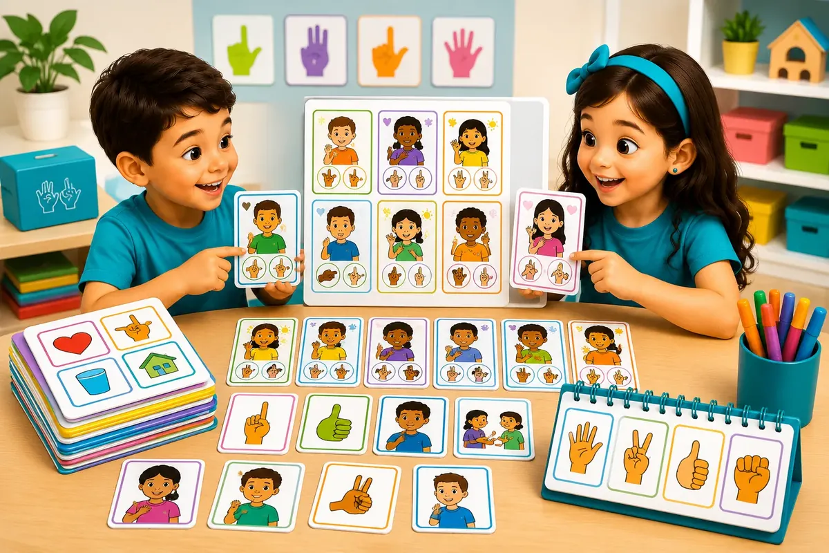 Printable visual resources with bills and coins for school sign language